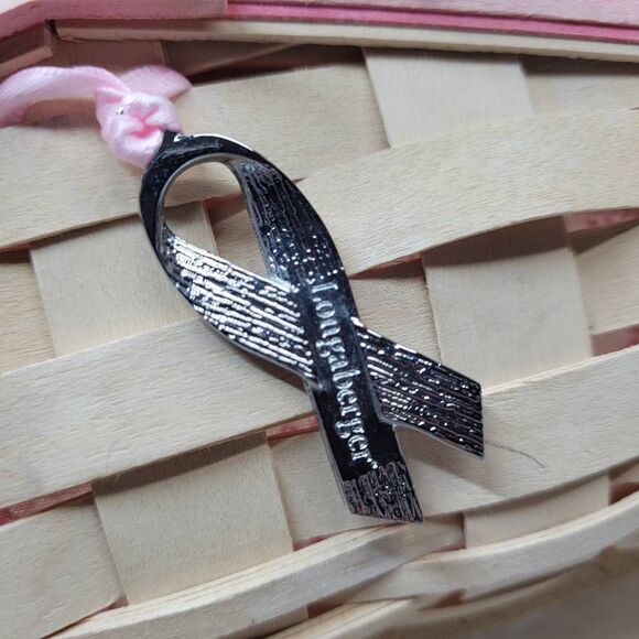 Longaberger Horizon of Hope Rosebud Basket w/ Liner, Tie-On and Protector - Picture 11 of 11